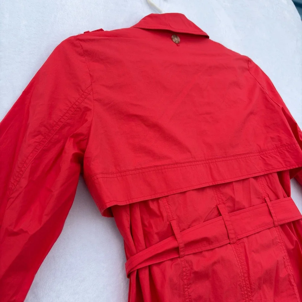 Chico's 3 in 1 Convertible Jacket Poppy Red Womens Size 2 (US L-12) Chic Utility